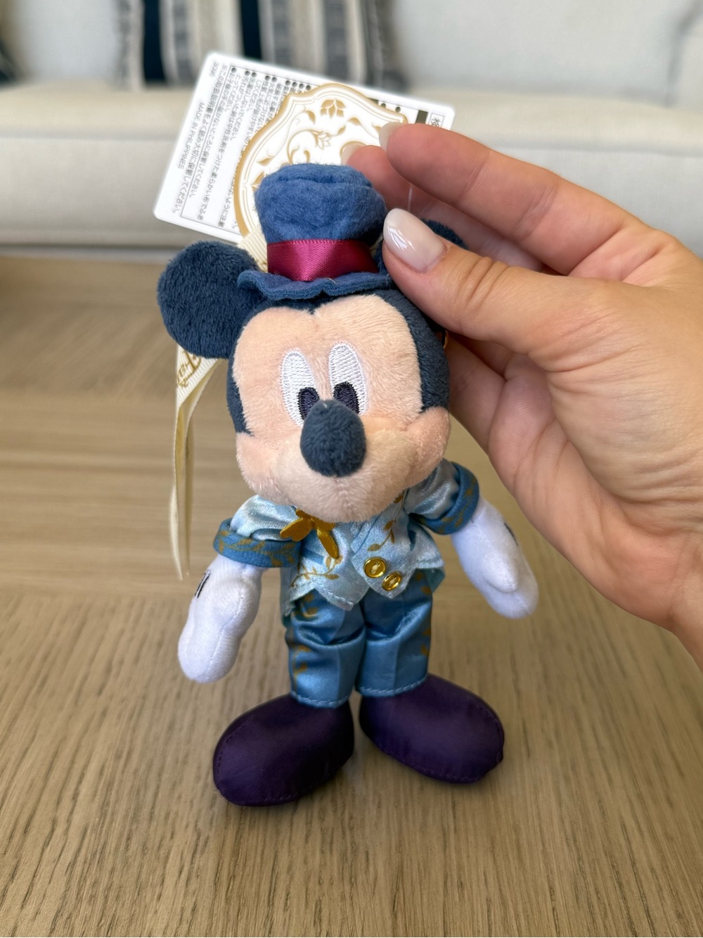 Tokyo Disney Land Fantasy Springs Hotel Mickey Mouse Plush Keychain Japan NWT